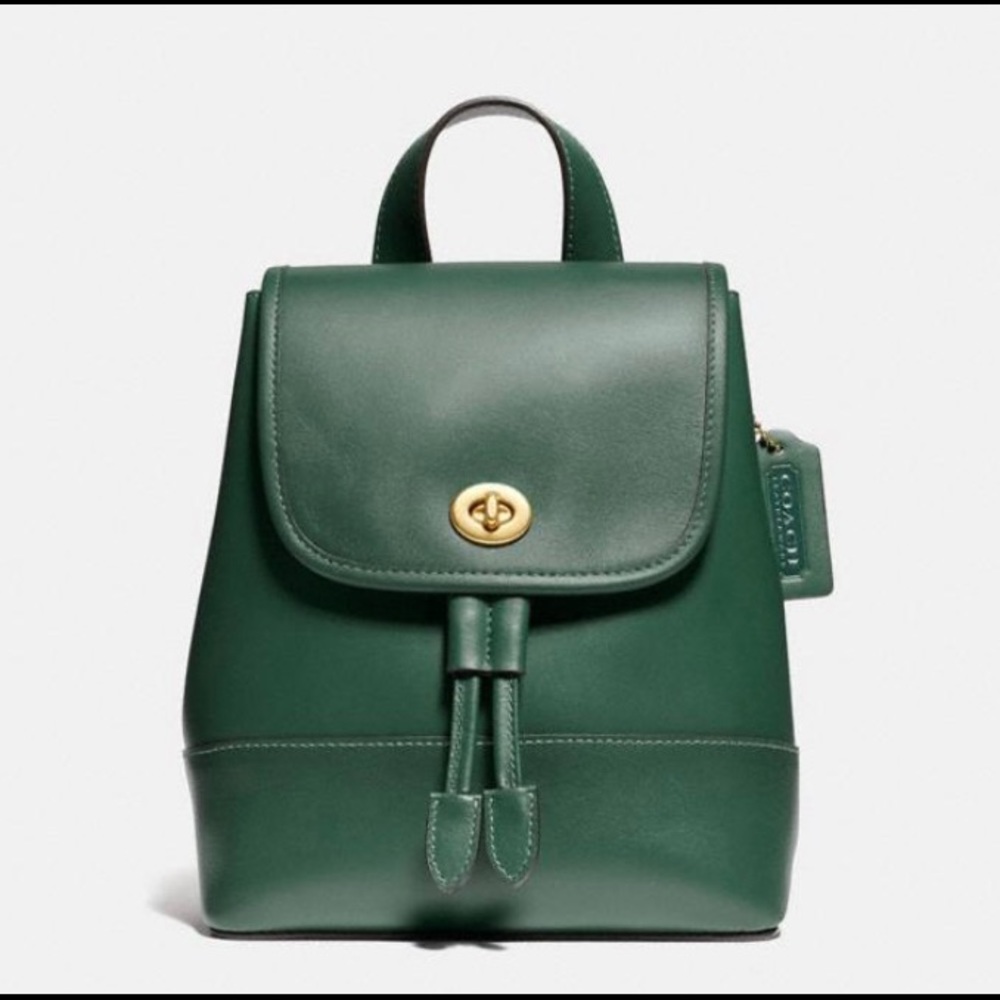 NEW WITHOUT TAG Coach Turnlock Backpack in Hunter